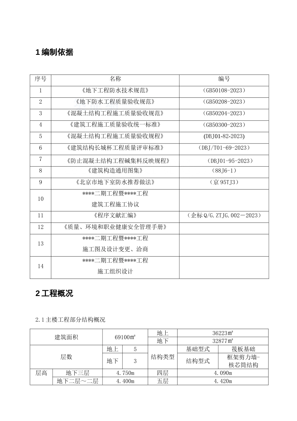 北京图书馆地下施工技术总结sbs改性沥青防水卷材防水混凝土_第1页