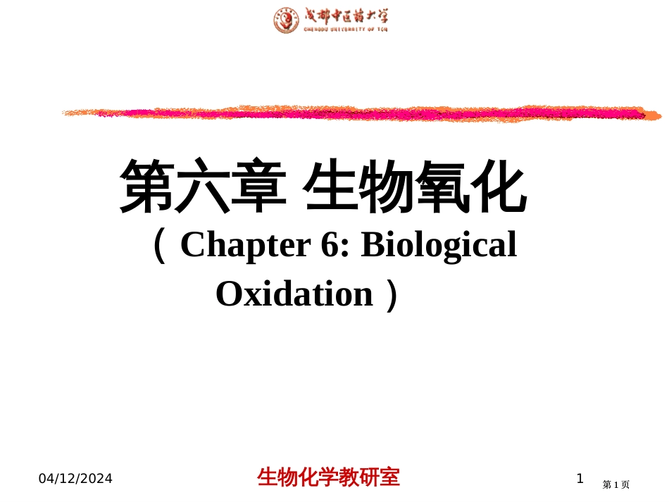 生物化学生物氧化市公开课金奖市赛课一等奖课件_第1页