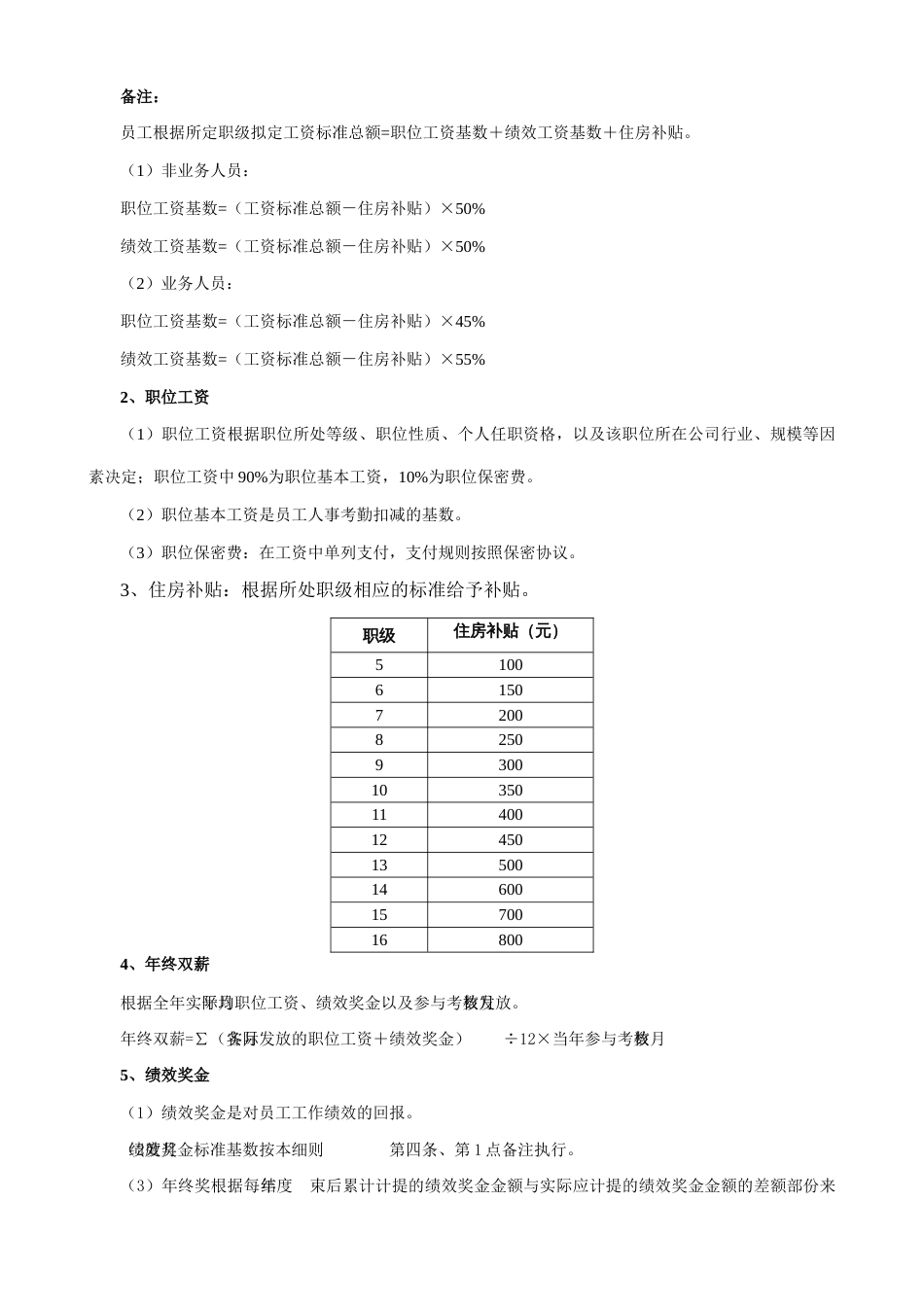 金融昌担保投资公司年度工资制度与绩效考核制度_第2页