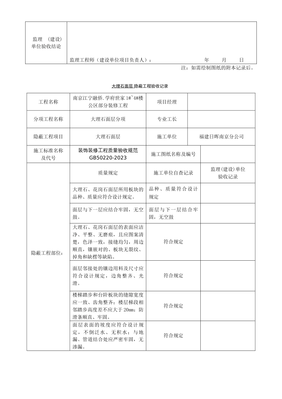 装修隐蔽工程验收记录表范例_第3页