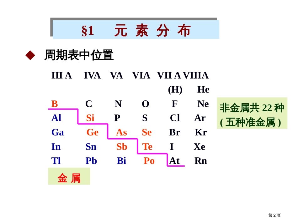 一非金属单质结构特点非金属单质的化学质市公开课金奖市赛课一等奖课件_第2页