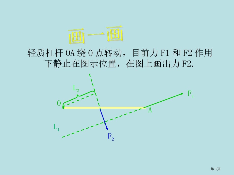 物理91杠杆2北师大版八年级下公开课获奖课件_第3页