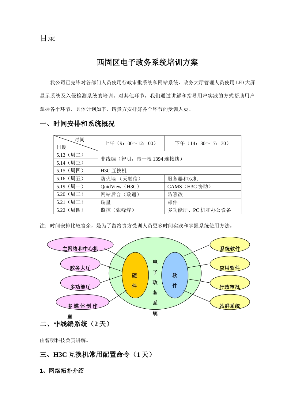 西固区电子政务系统培训方案_第1页