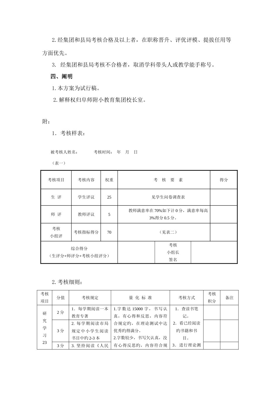 阜师附小教育集团学科带头人教学能手考核方案_第2页