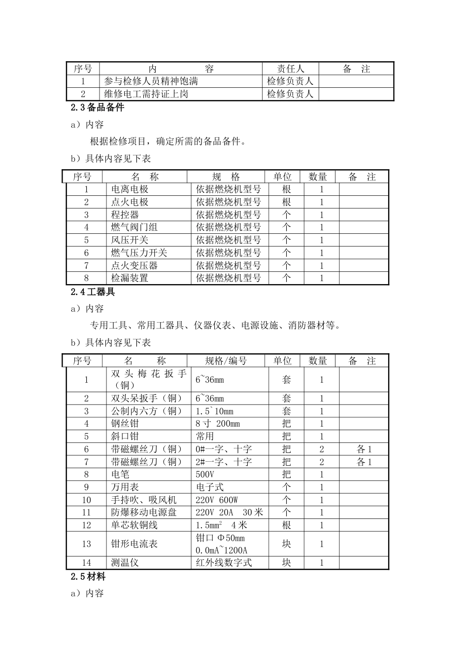 燃烧机检修作业指导书_第3页
