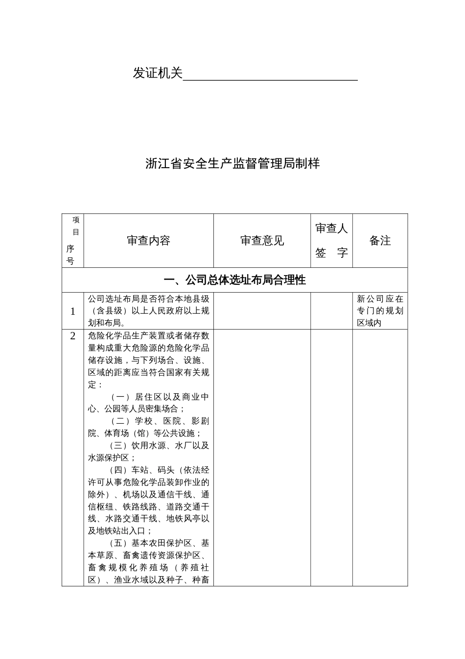 安全生产许可证审查书委托县级安监部门审查用表格_第2页