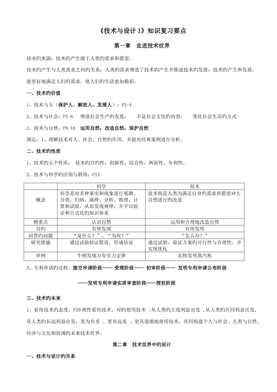 2023年陕西省高中学考通用技术知识点汇总及典型综合题分析_第1页