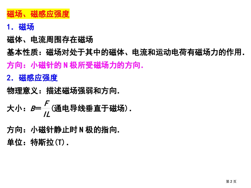 选修磁场专题知识公开课一等奖优质课大赛微课获奖课件_第2页