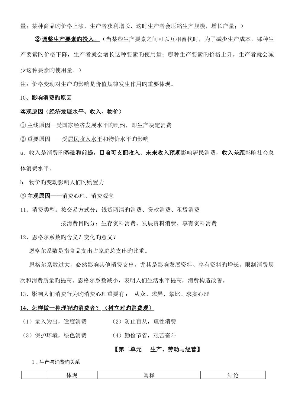 2023年高中政治学业水平考试知识点_第2页