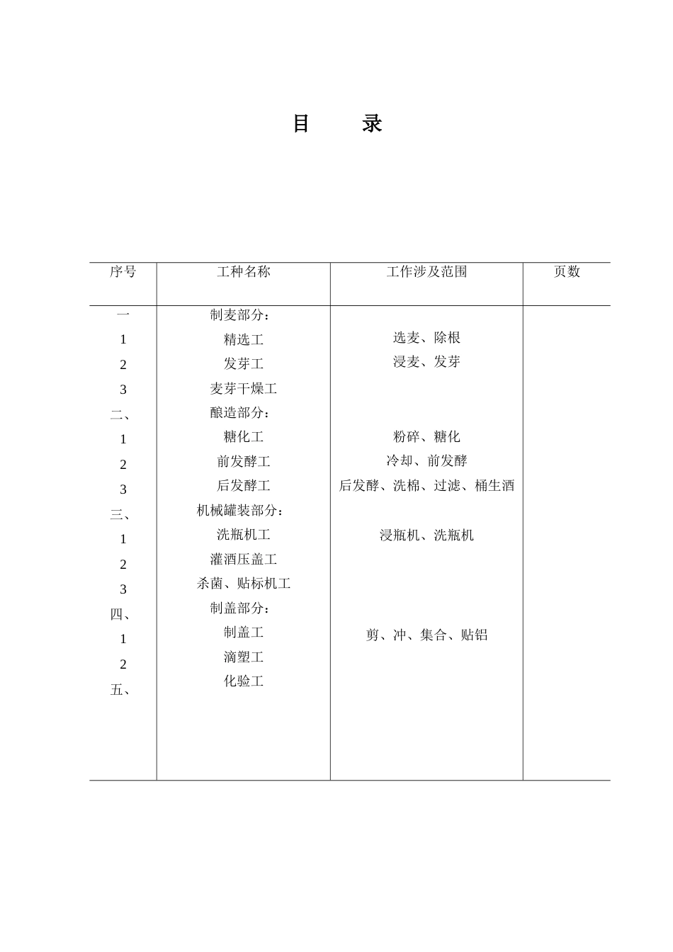 啤酒工业工人技术等级标准_第2页