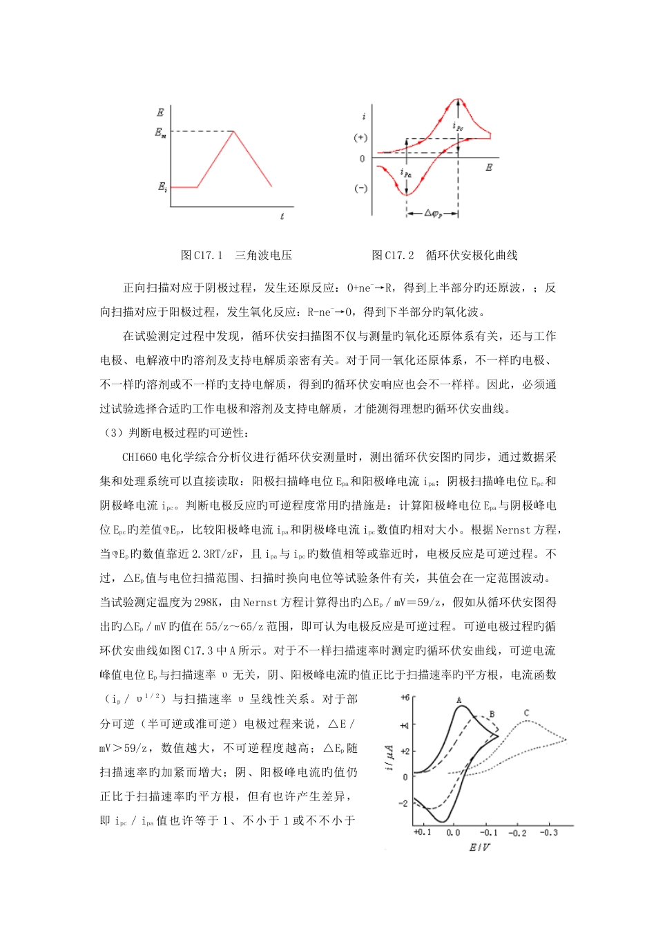 物理化学实验报告可逆体系的循环伏安研究自动保存的_第2页