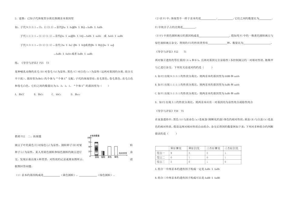 2023年自由组合定律题型归纳_第3页