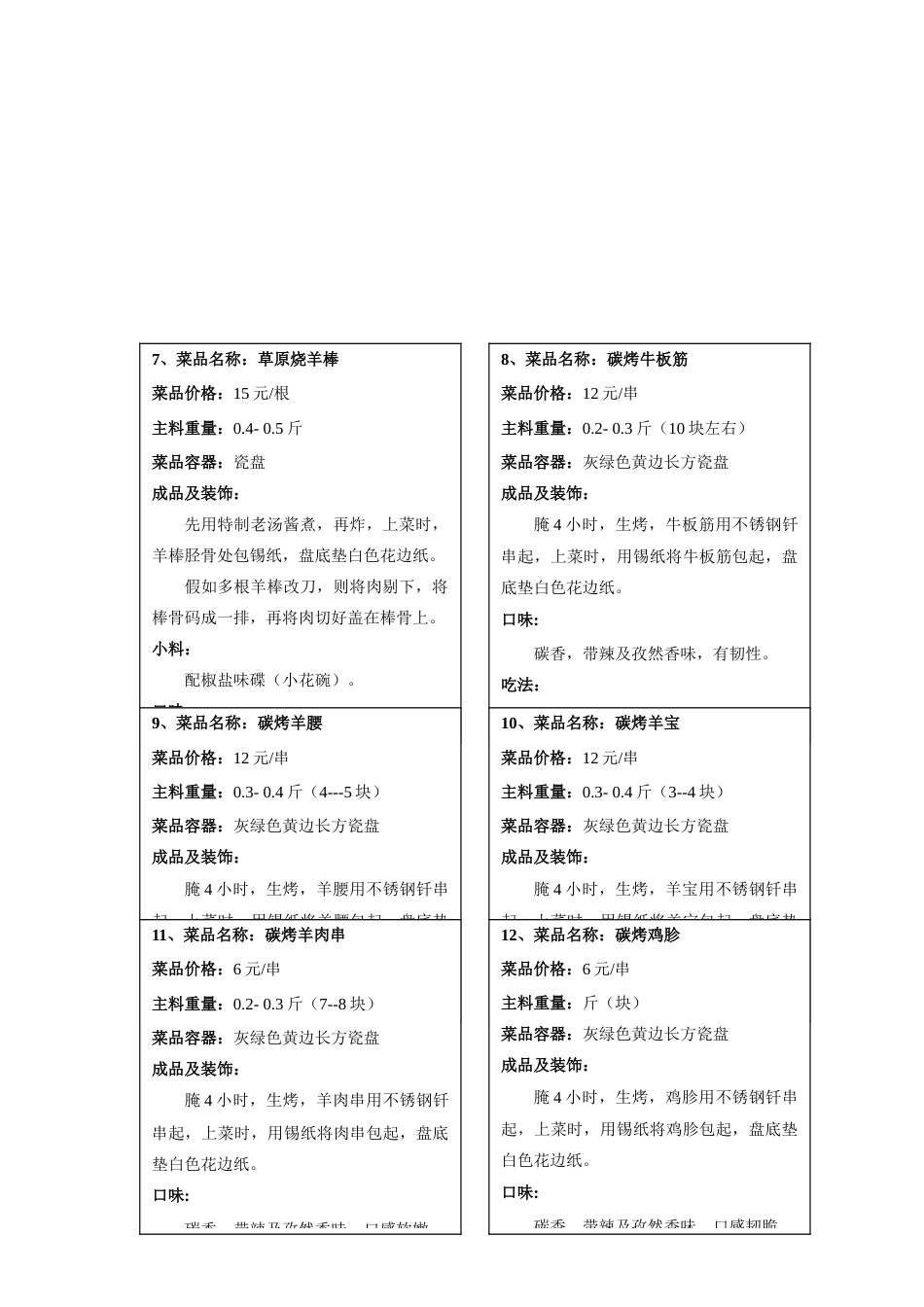 菜品量化标准_第2页