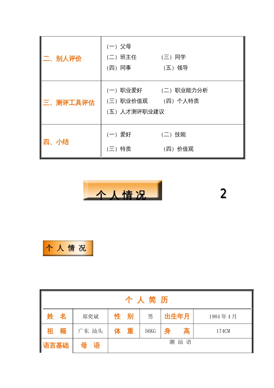 大学生职业生涯规划自我评估_第2页