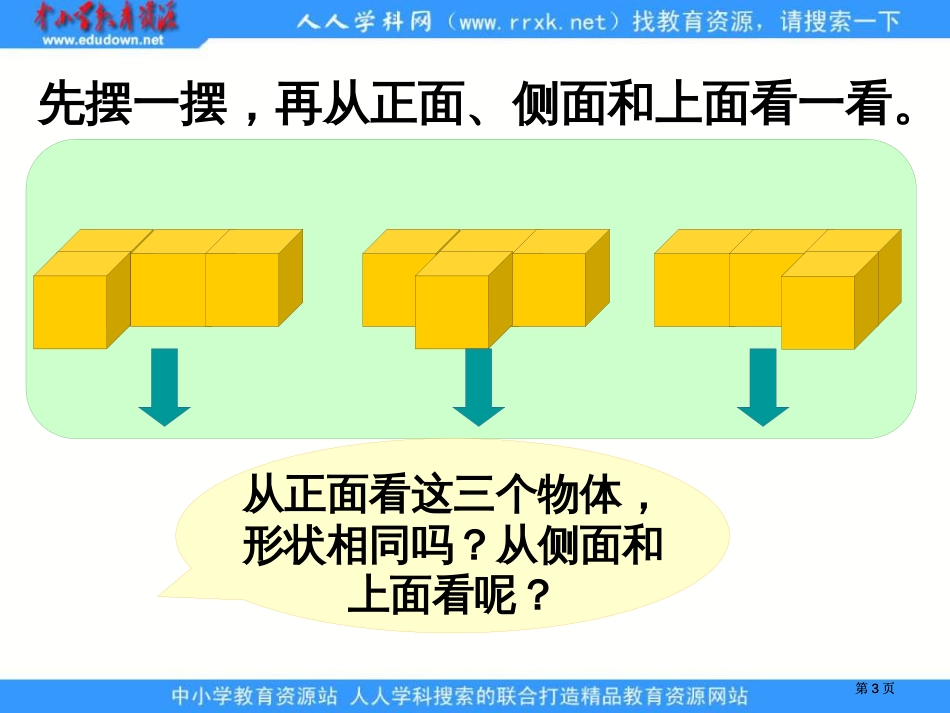 苏教版三年级下册观察物体1市公开课金奖市赛课一等奖课件_第3页