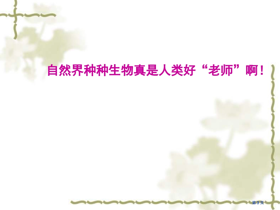 苏教版四年级下册人类的老师课件2市公开课金奖市赛课一等奖课件_第3页