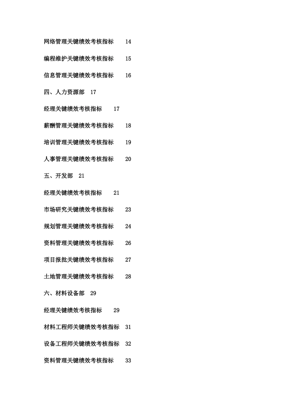 房地产企业绩效考核指标库_第2页