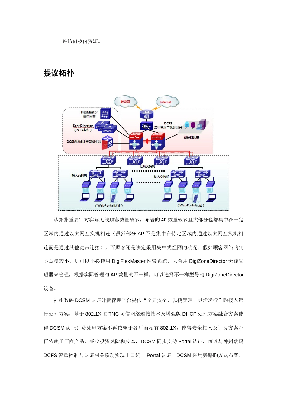 神州数码有线无线一体化接入认证计费解决方案_第3页