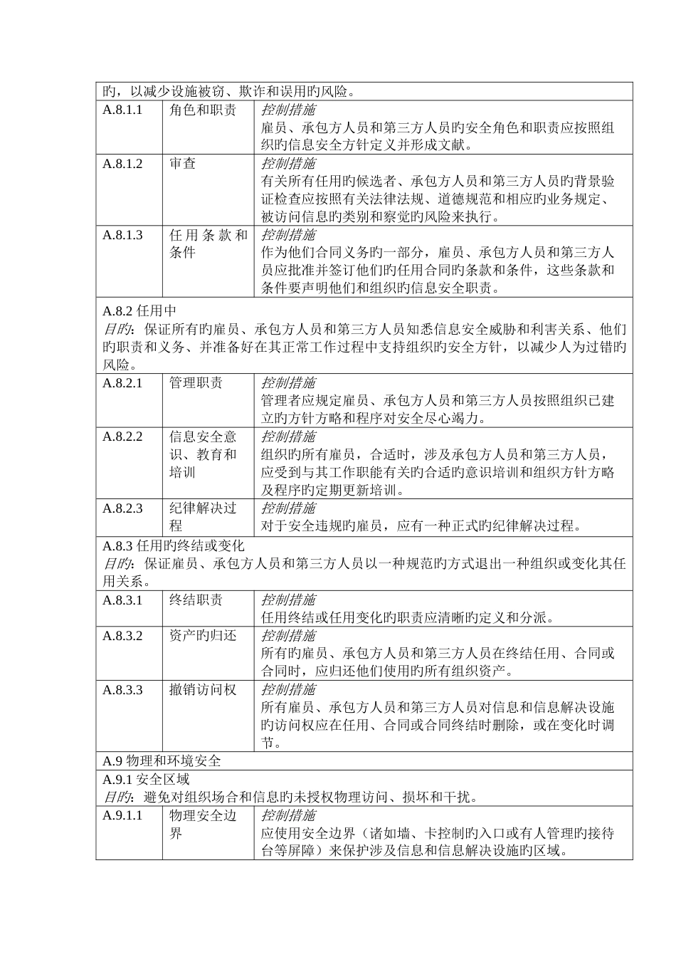 信息安全控制目标和控制措施_第3页