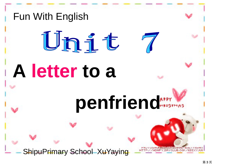 牛津6BUnit7Alettertoapenfriend市公开课金奖市赛课一等奖课件_第3页