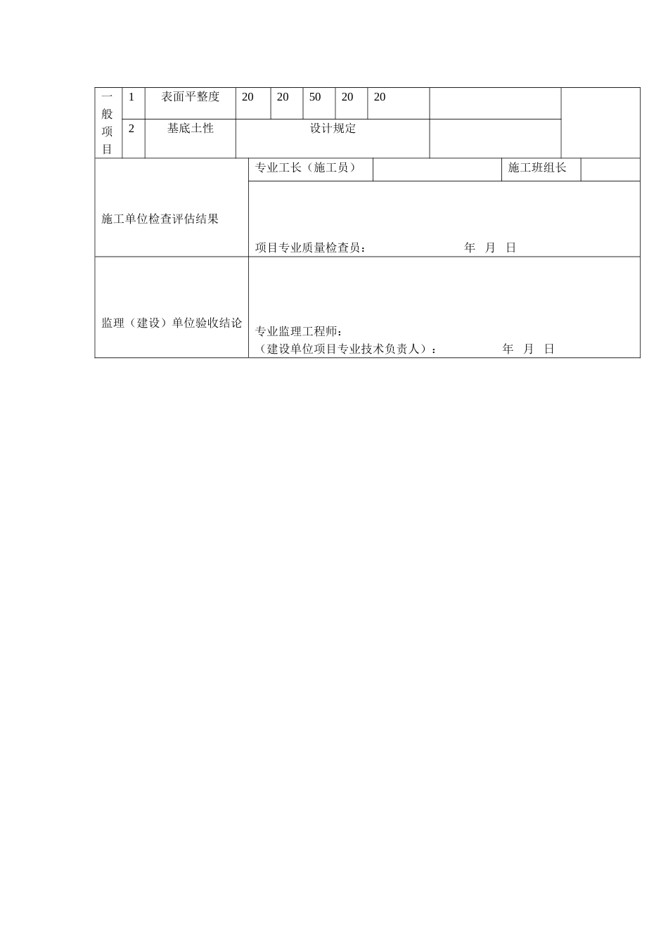 土方开挖工程检验批质量验收记录表样本_第3页