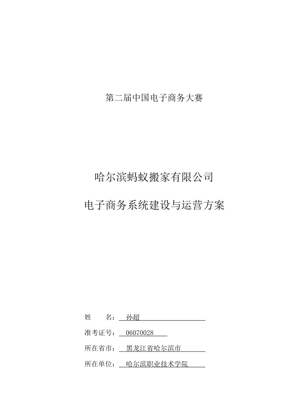 电子商务系统建设与运营方案_第1页
