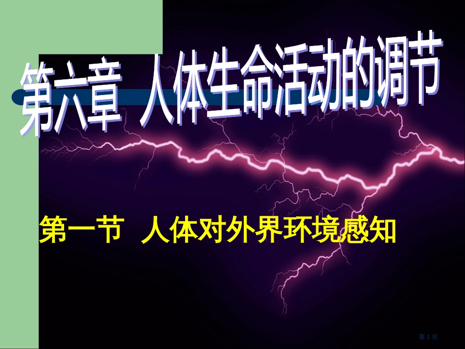 人体对外界环境的感知复习市公开课金奖市赛课一等奖课件_第1页