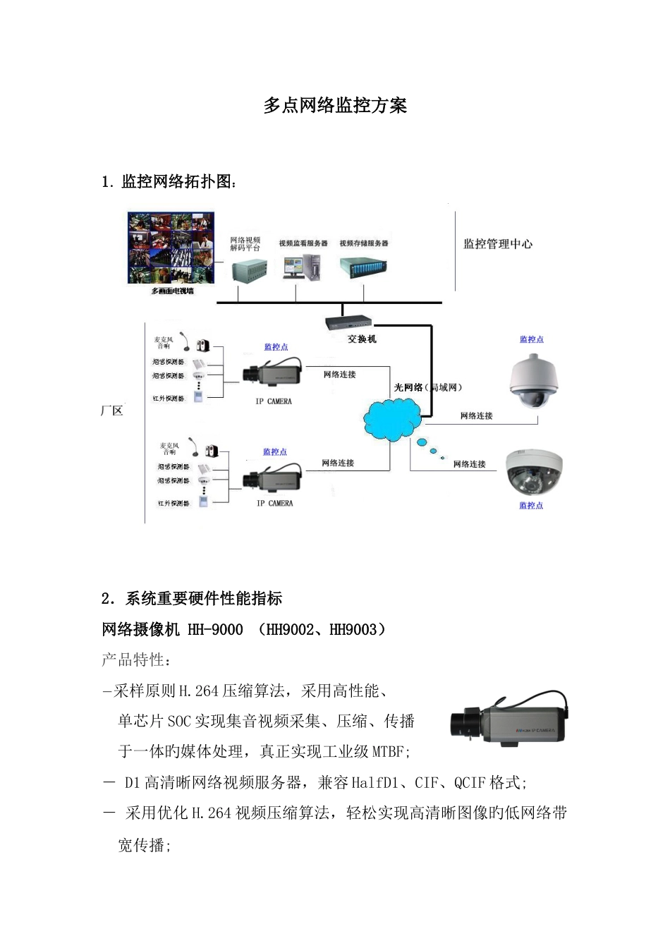 网络监控方案网络摄像机篇_第1页