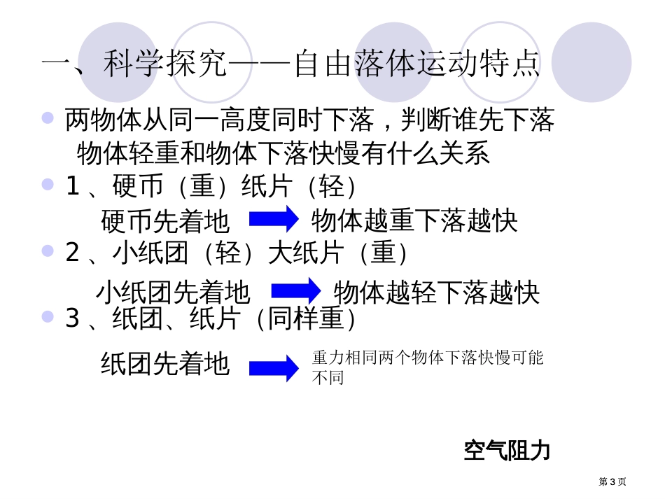 匀变速直线运动的特例自由落体运动市公开课金奖市赛课一等奖课件_第3页