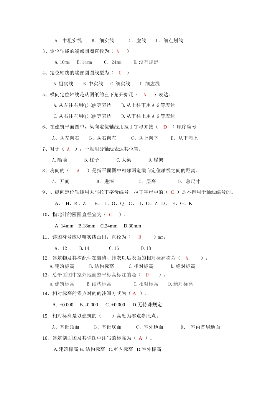 建筑构造与识图习题库潘华贵_第2页