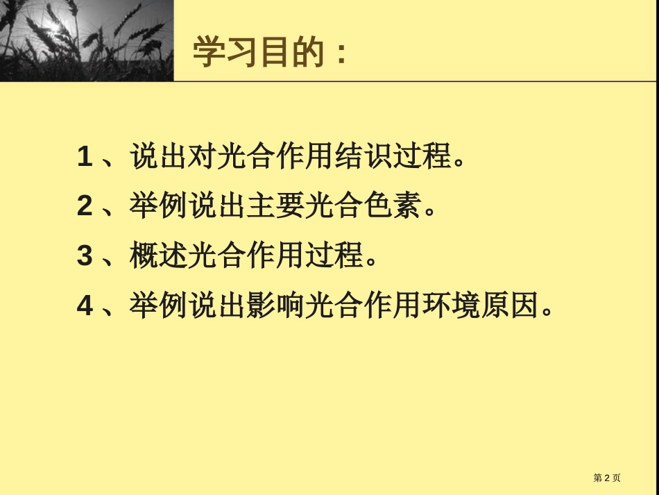 生物光合作用公开课一等奖优质课大赛微课获奖课件_第2页