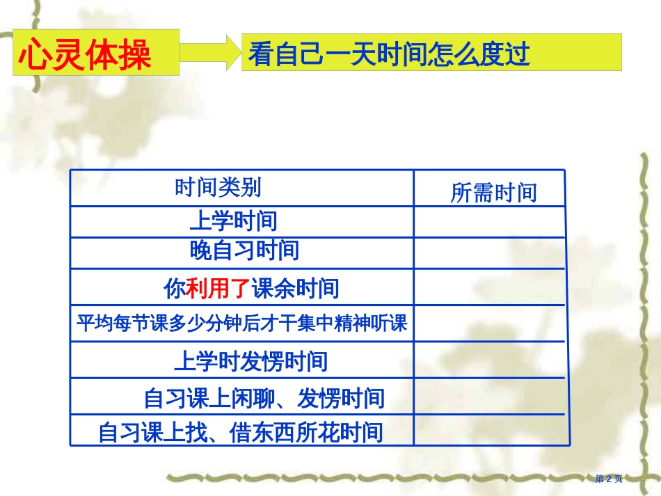 主题班会提高做事条理性迎接更高挑战公开课一等奖优质课大赛微课获奖课件_第2页