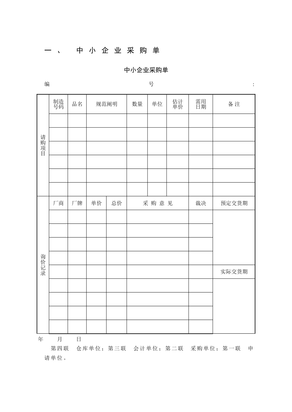 中小企业采购仓储管理制度与表格_第2页