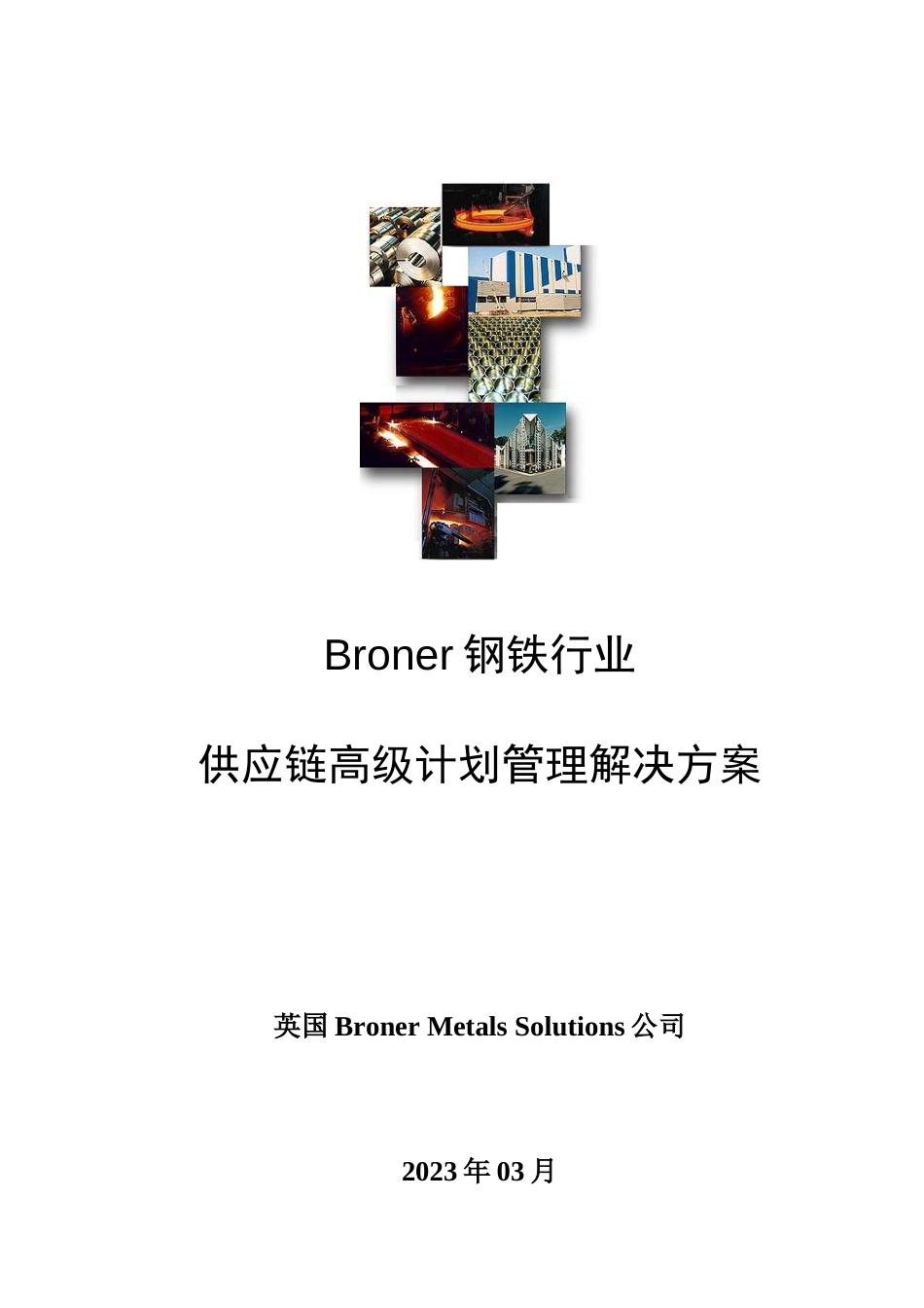 Broner钢铁行业供应链管理解决方案_第1页