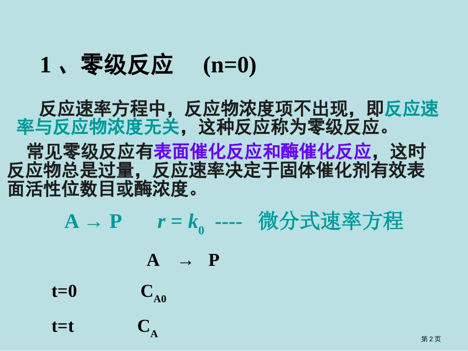 114具有简单级数反应的速率公式公开课获奖课件_第2页