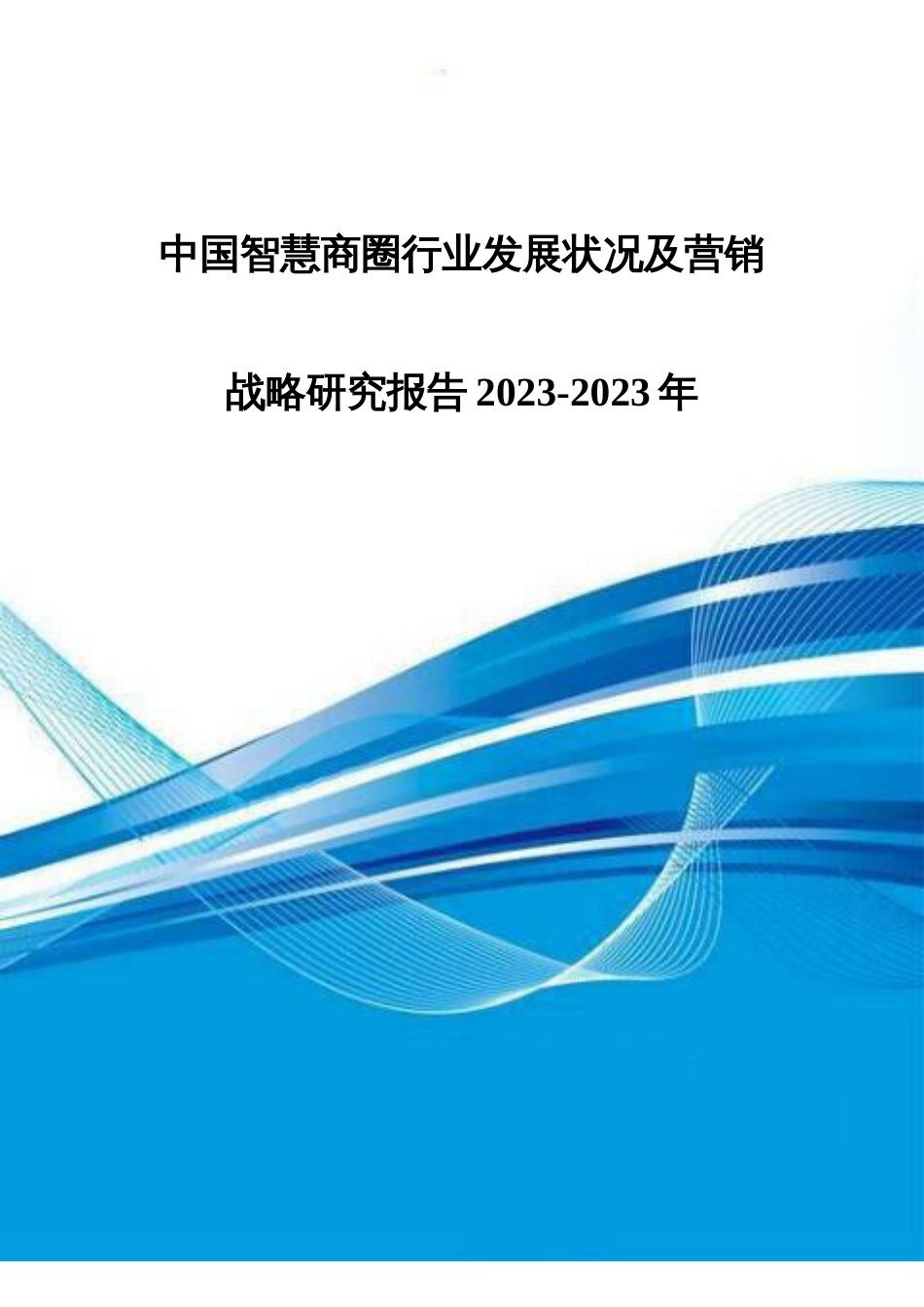 中国智慧商圈行业发展状况及营销战略研究报告年_第1页