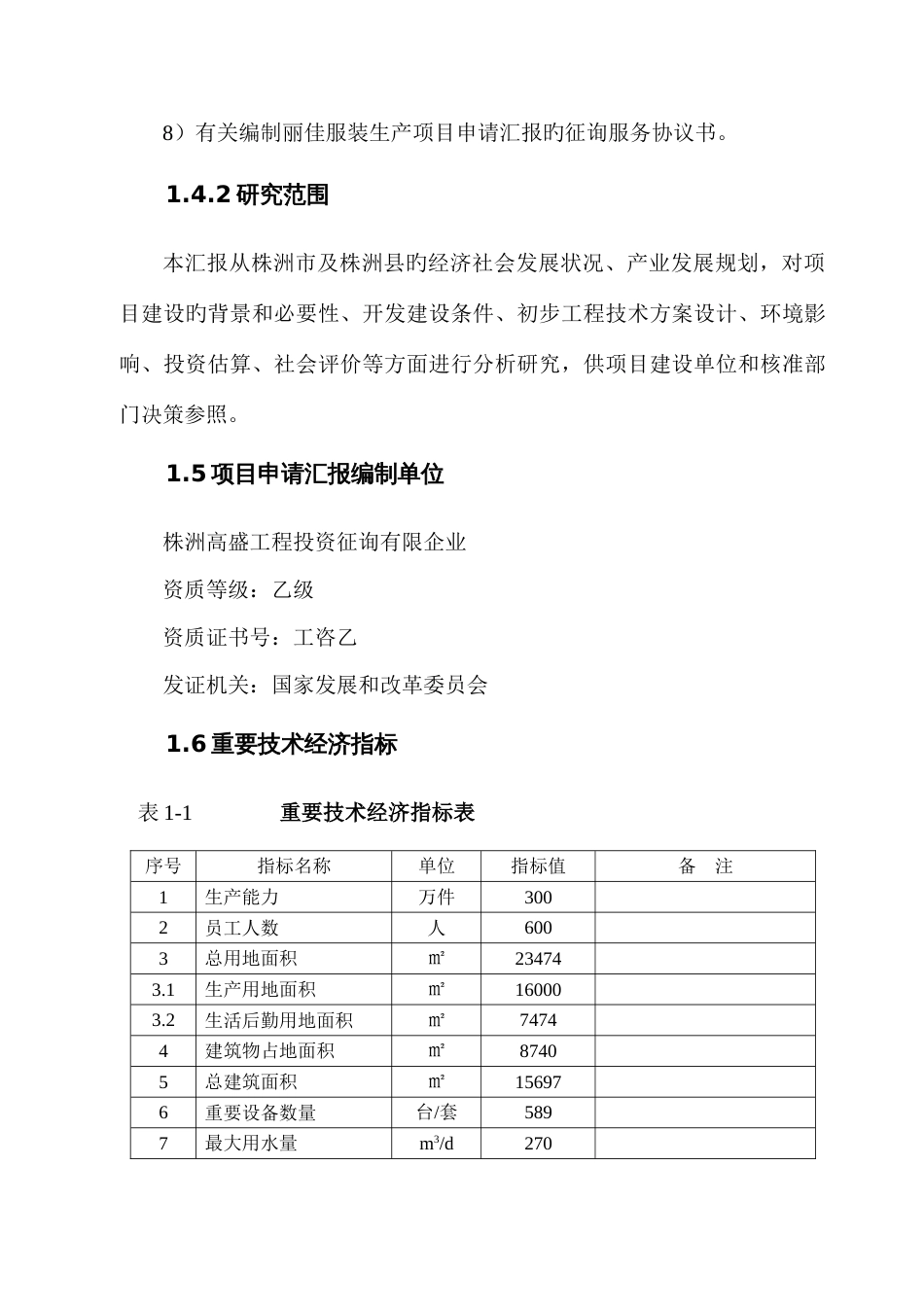 制衣厂建设项目申请报告_第2页