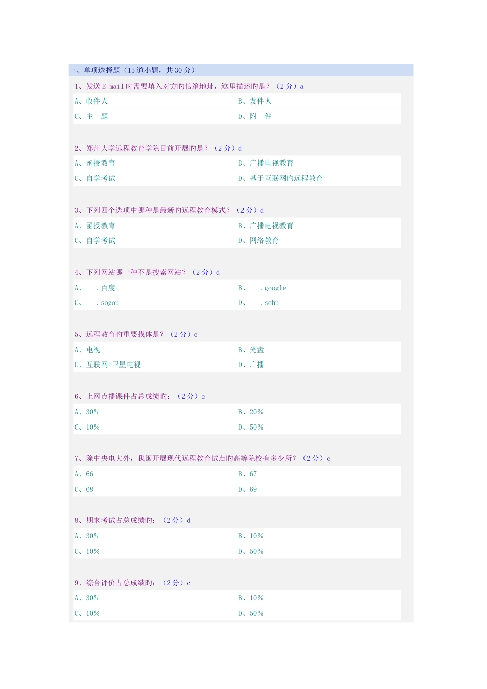 2023年考试网上学习导论_第1页