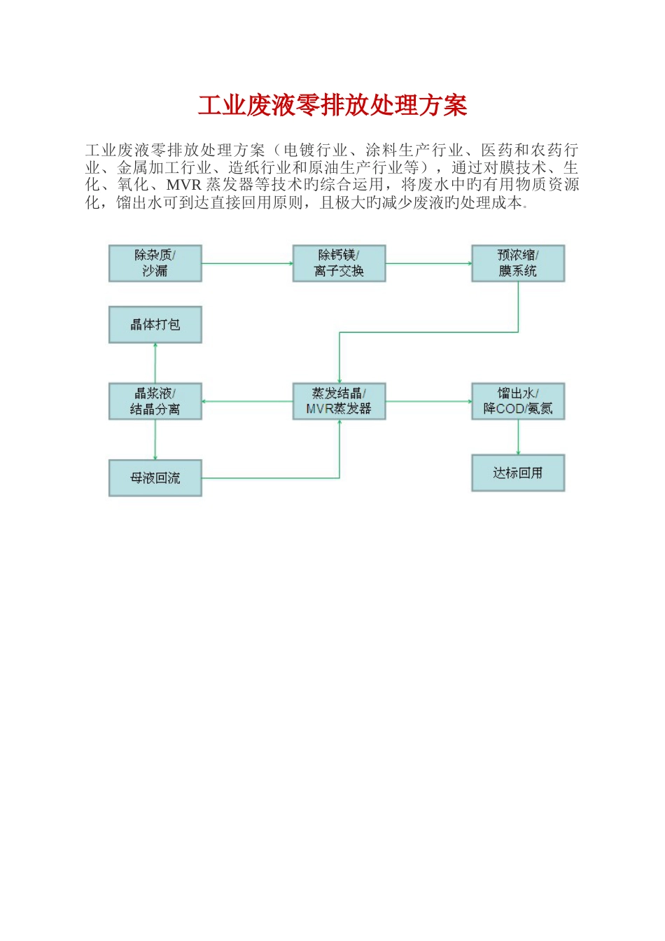 工业废液零排放解决方案_第1页