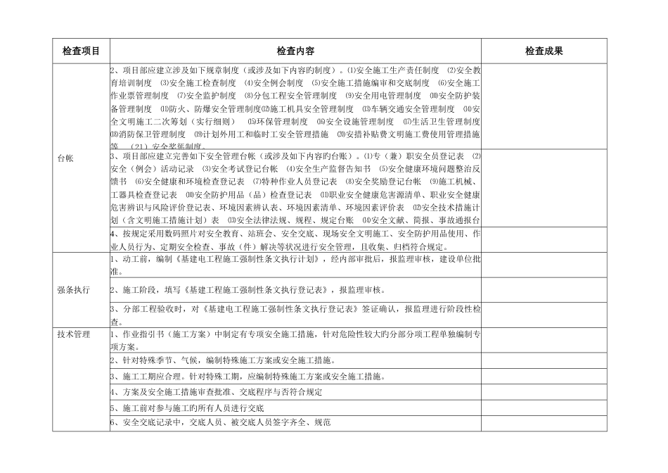 电力基建工程安全检查表_第2页