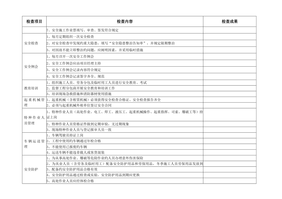 电力基建工程安全检查表_第3页