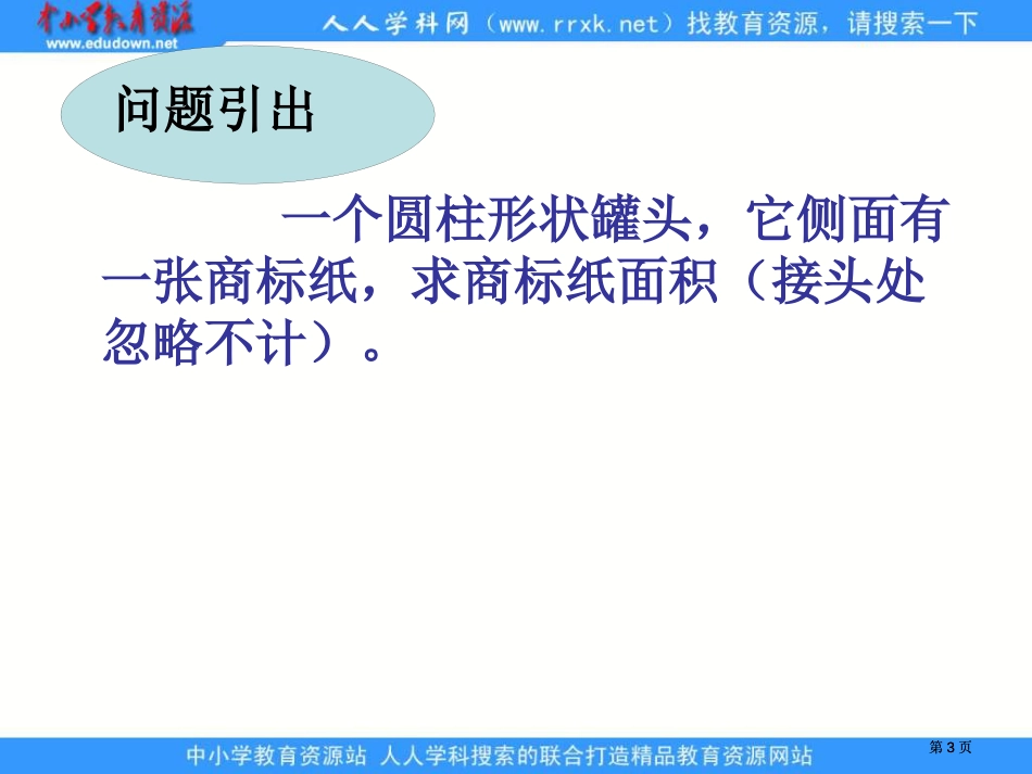 苏教版六年级下册圆柱的侧面积和表面积计算课件市公开课金奖市赛课一等奖课件_第3页