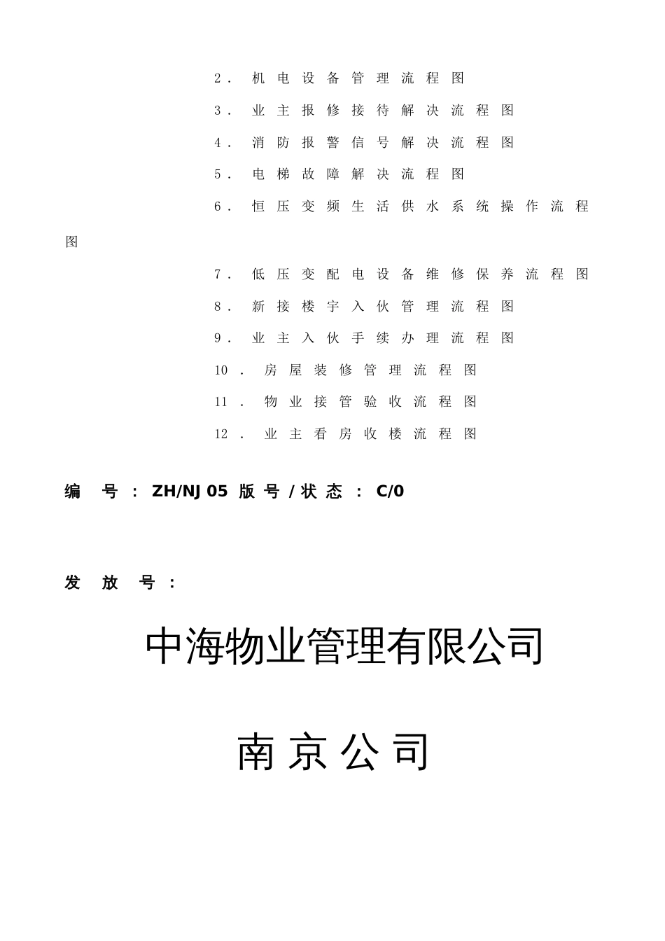 全套南京中海物业管理公司工作流程图_第3页