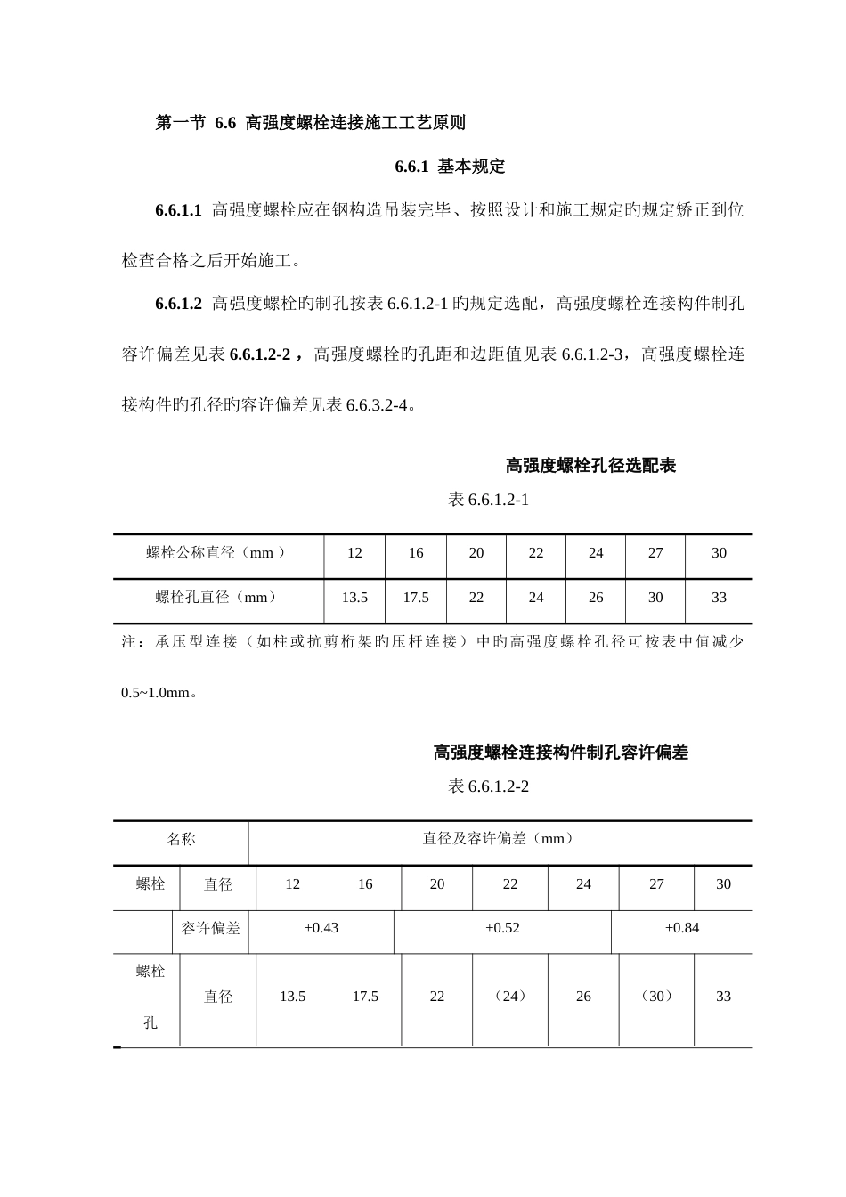 高强度螺栓连接施工工艺标准_第1页