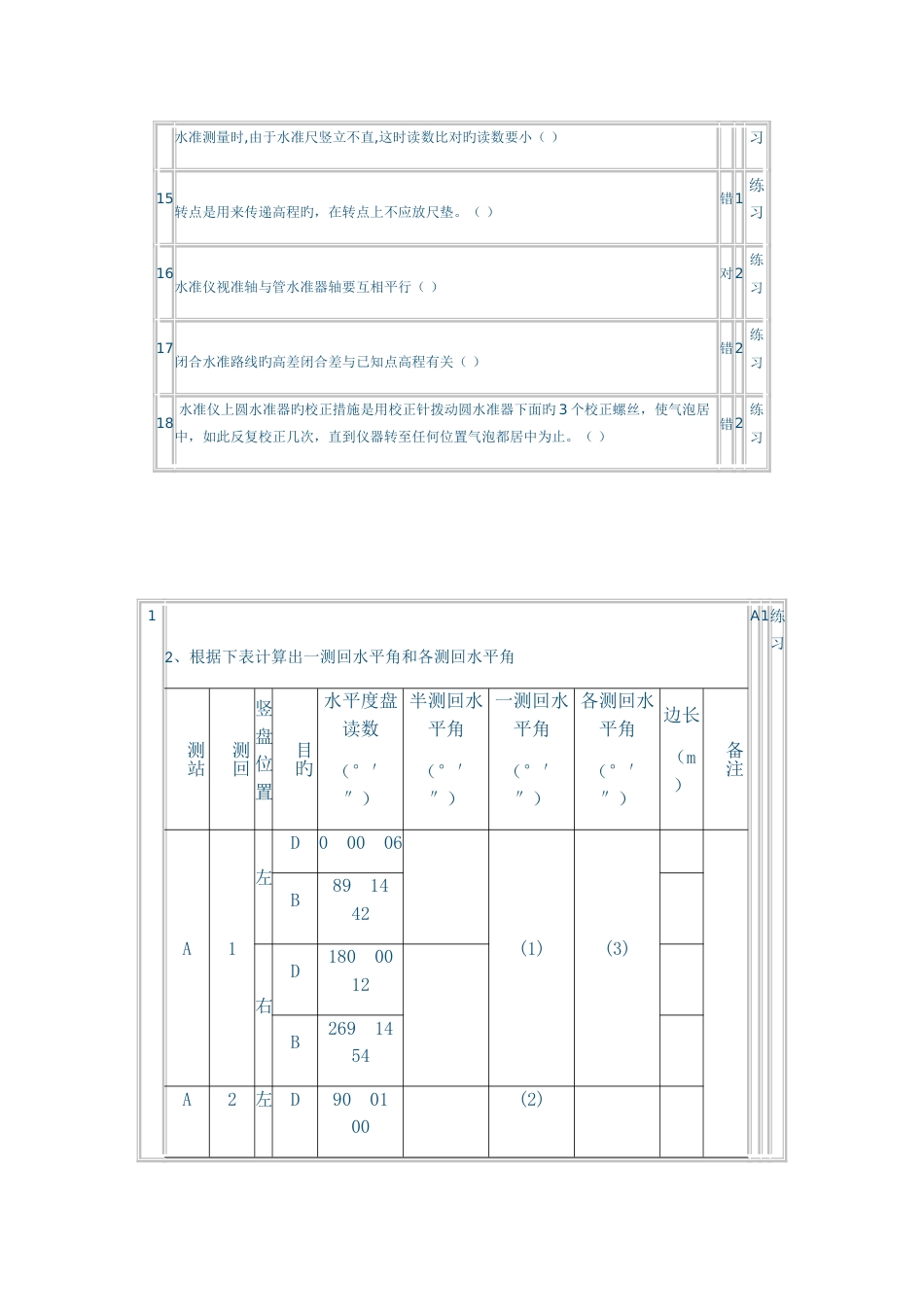 2023年全国水利高职竞赛试题库水准测量_第2页