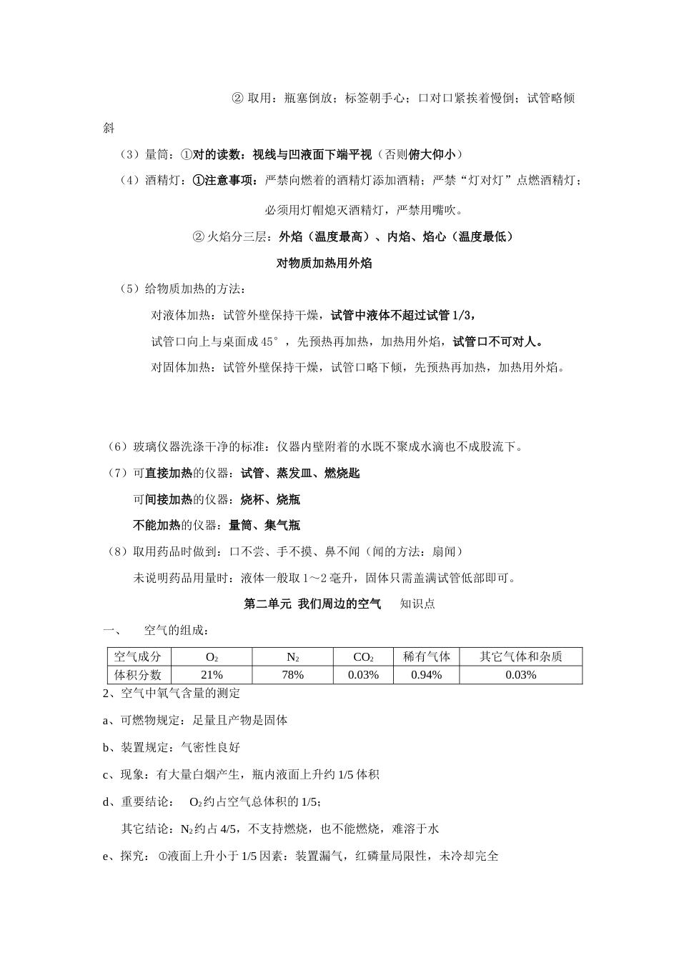 2023年初三化学单元知识点_第2页