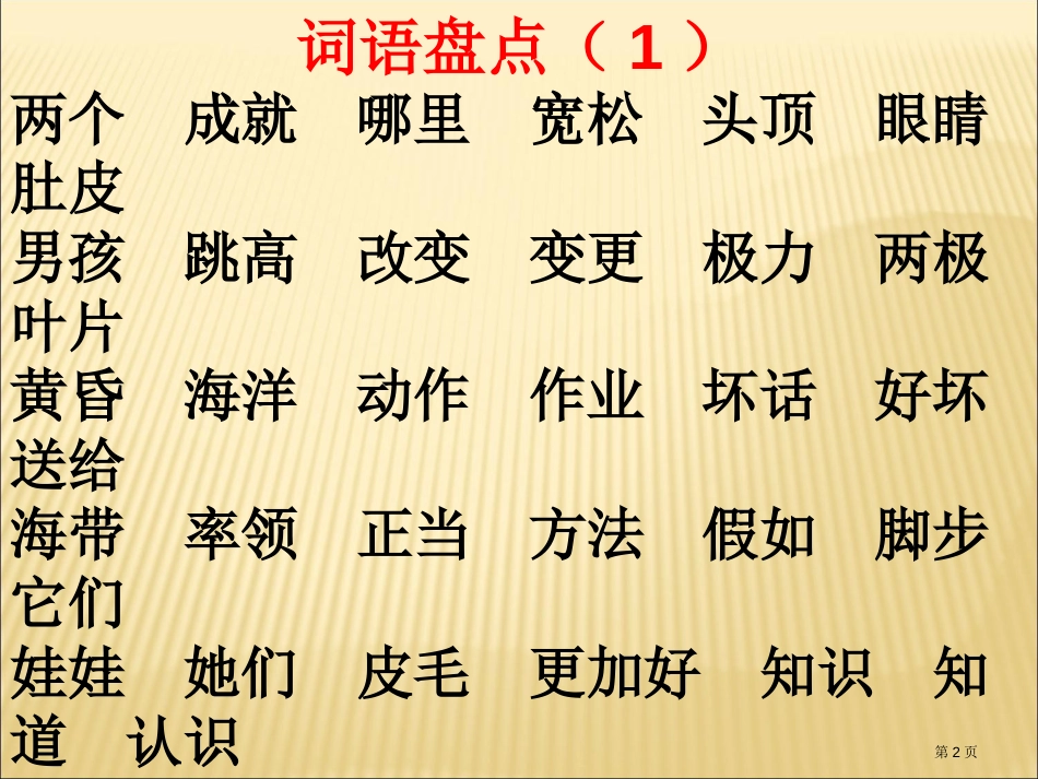 (部编)二年级语文上册总复习(自己整理)市公开课金奖市赛课一等奖课件_第2页