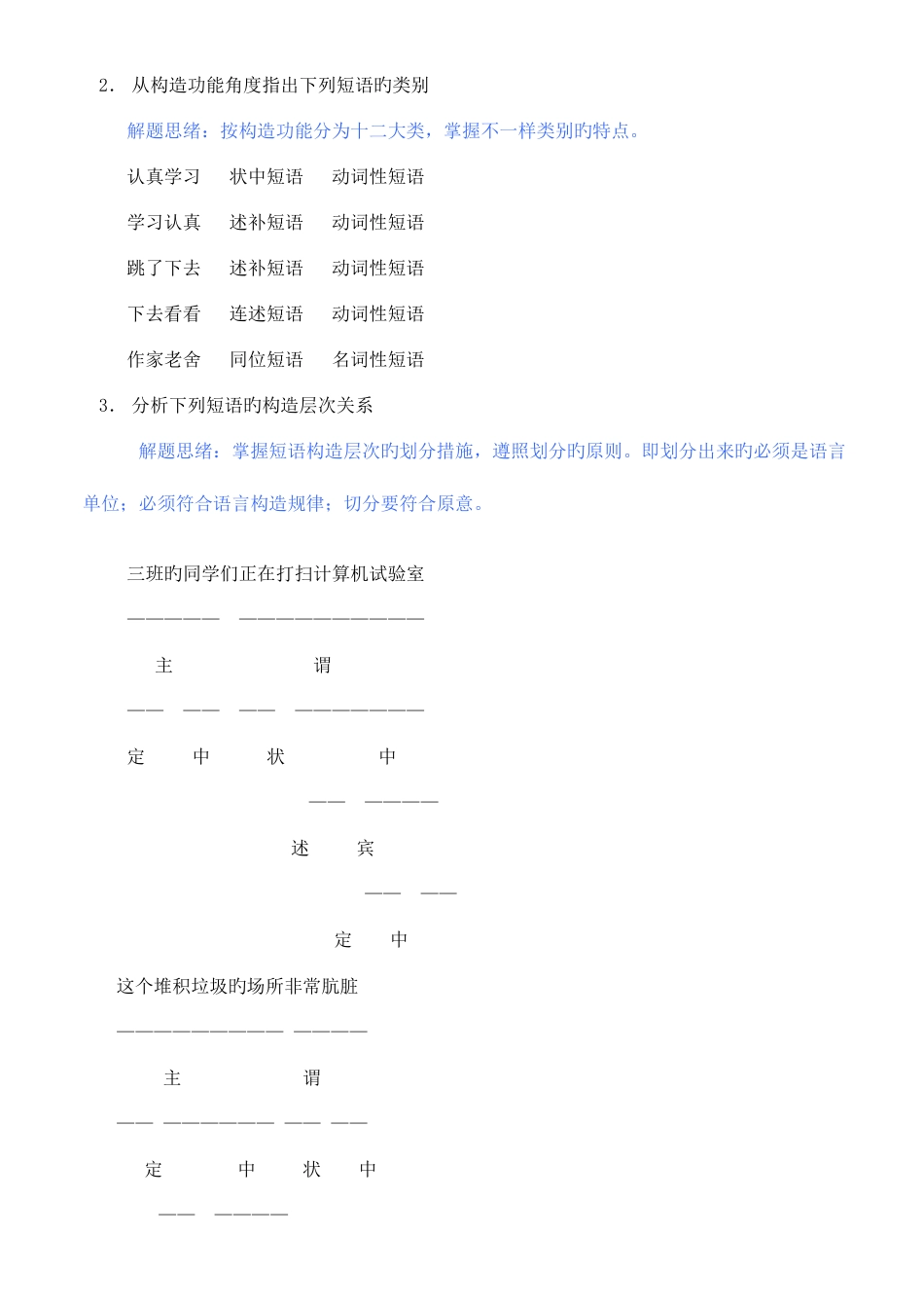 2023年春现代汉语形成性考核册参考答案_第3页