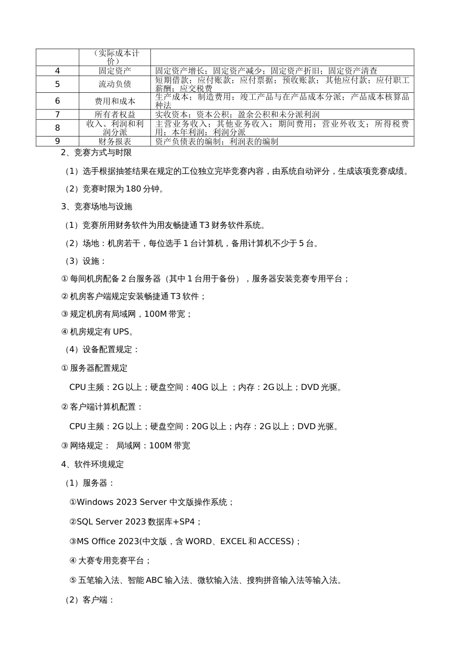 2023年中职会计技能竞赛规程_第2页