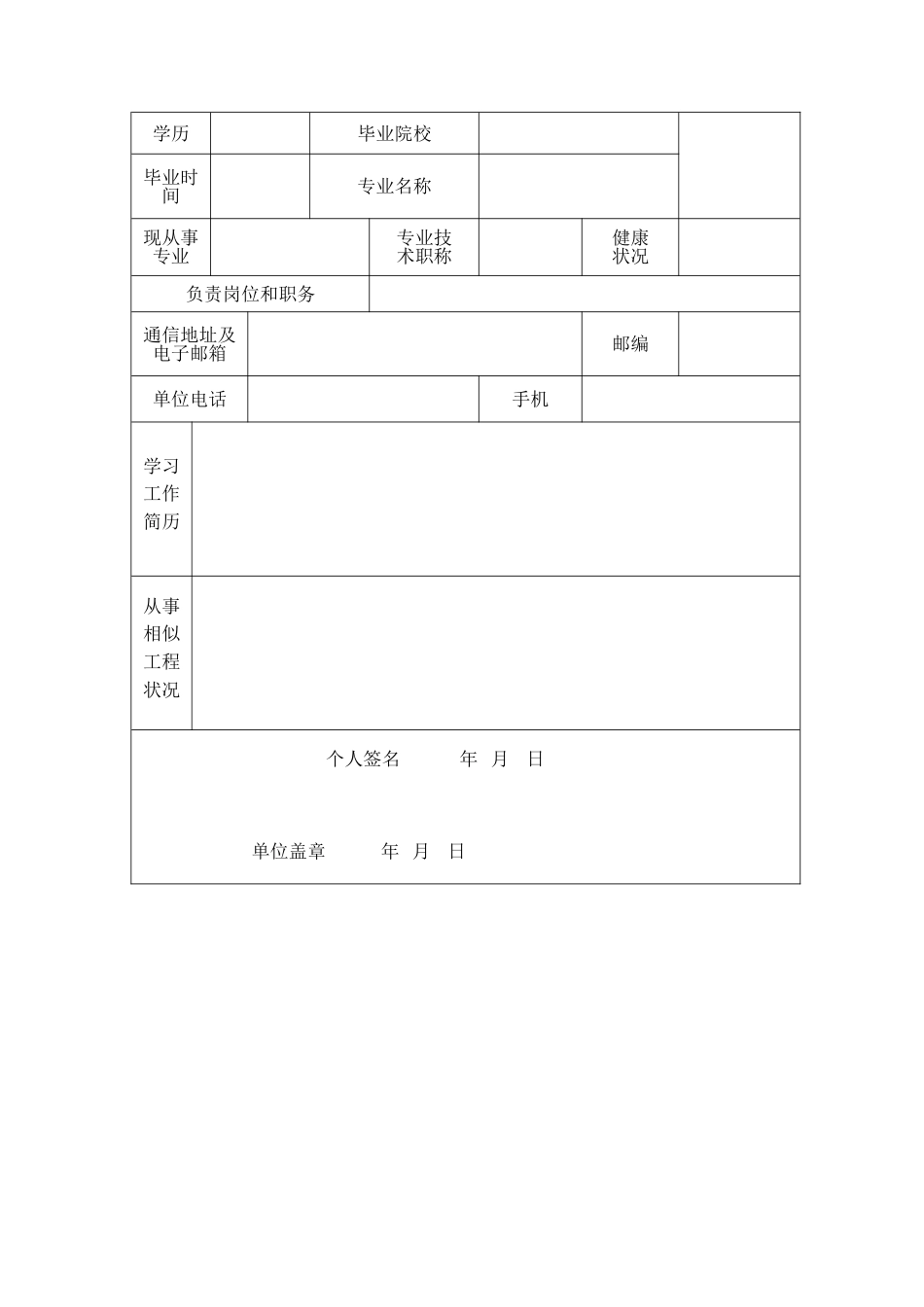 项目建设单位基本情况表_第3页